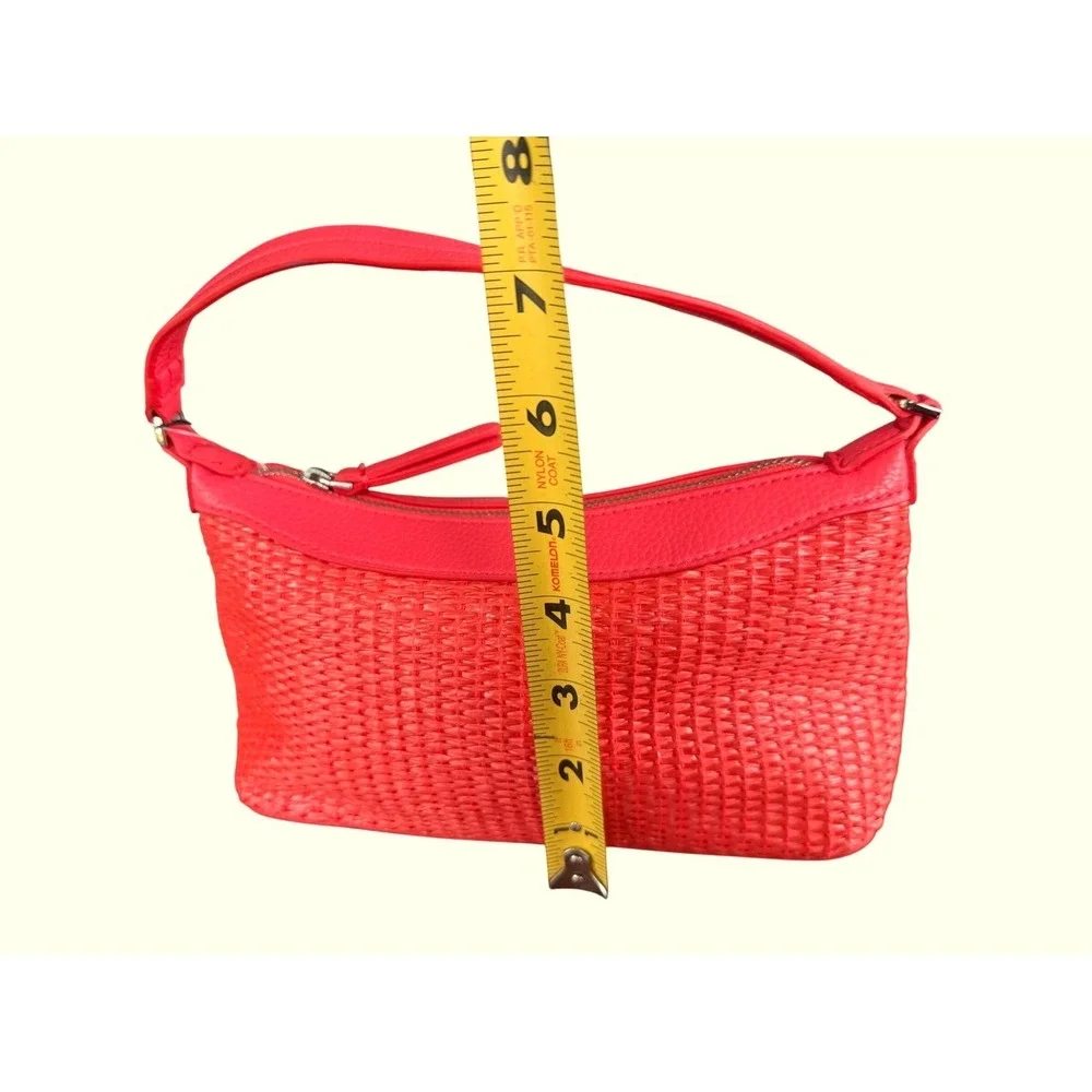 Vera Bradley Mini Slouchy Crossbody Bag Cayenne Red Woven Faux‎ Leather